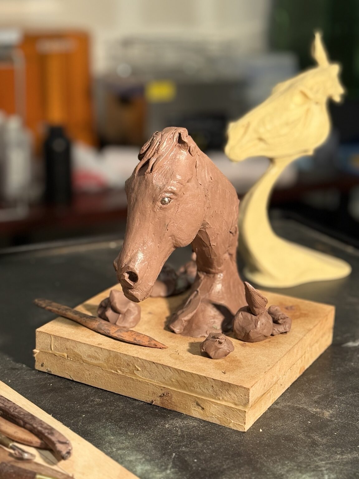 Small horse study representing hand-built modeling
