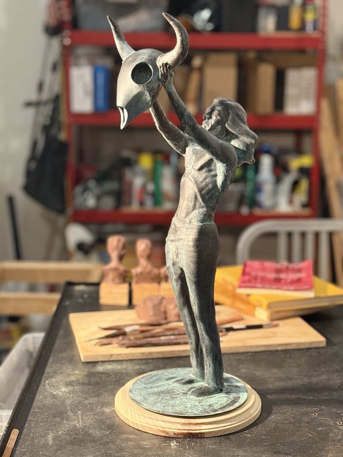 Small finished cast sculpture